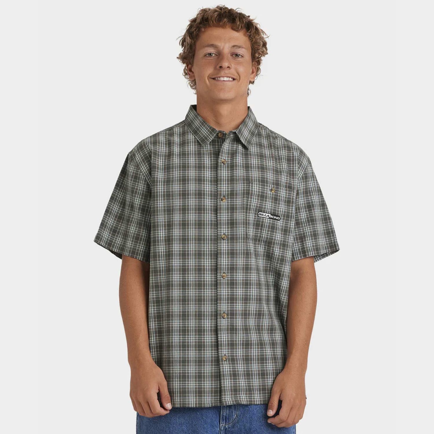 BILLABONG MENS SPEC MOGUL SS SHIRT - DARK FOREST
