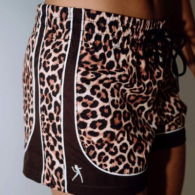RUSTY WOMENS LENNIE LEOPARD ELASTIC BOARDSHORT - JAVA