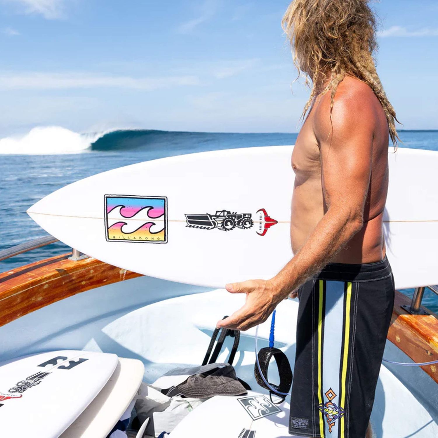 BILLABONG MENS OCCY PRO BOARDSHORT - WASHED BLACK