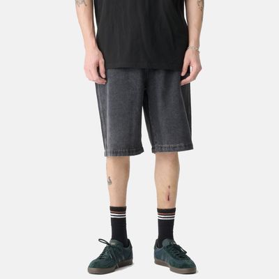XLARGE MENS BAGGY BULL DENIM 91 SHORT - WASHED BLACK