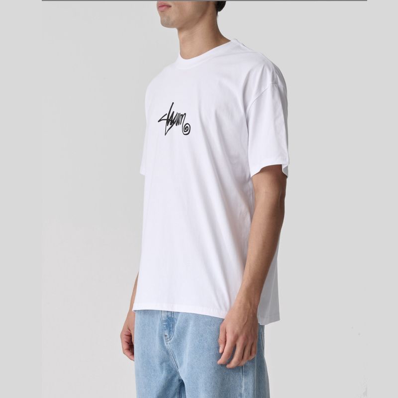 S-DOUBLE MENS SMALL STOCK SS TEE - WHITE