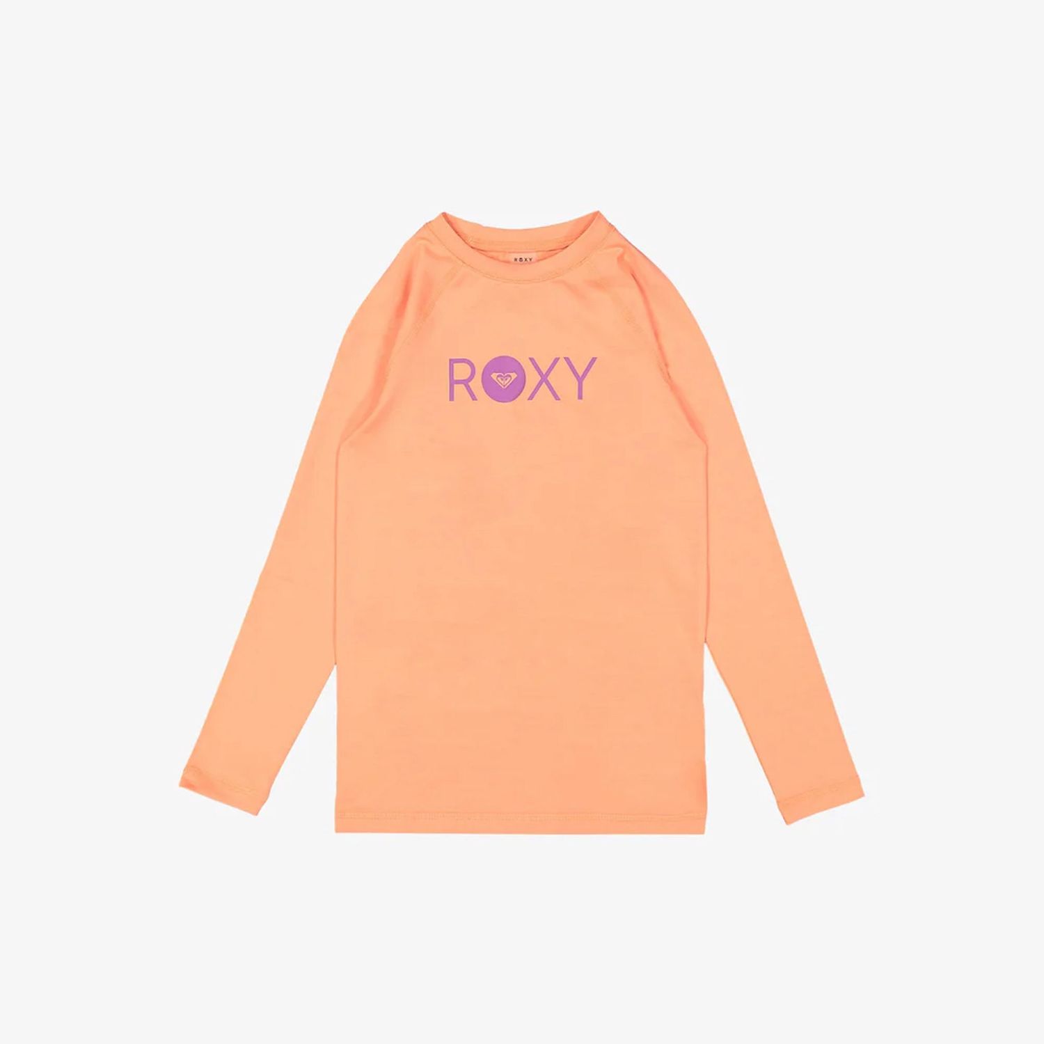 ROXY GIRLS ESSENTIAL LS LYCRA SURF TEE - CORAL CHIC