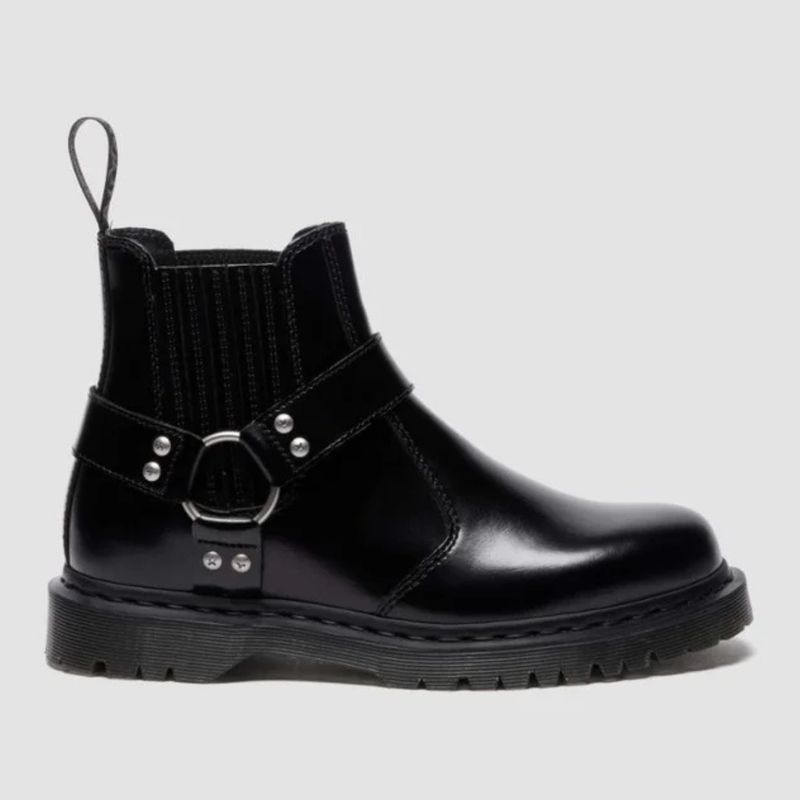 DR MARTENS HARNESS CHELSEA BOOT - BLACK ANALINE
