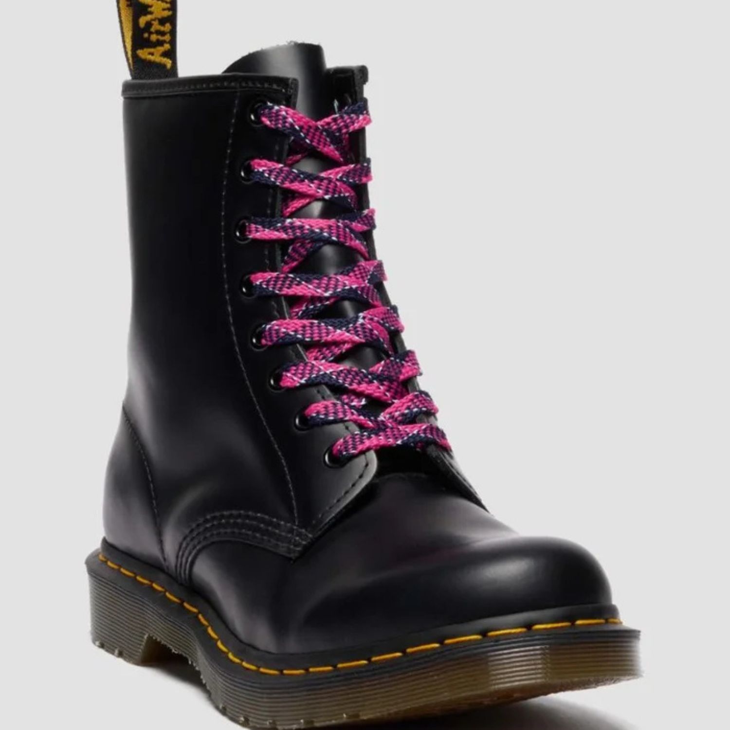 DR MARTENS TARTAN WOVEN LACE - PINK MULTI POLYESTER