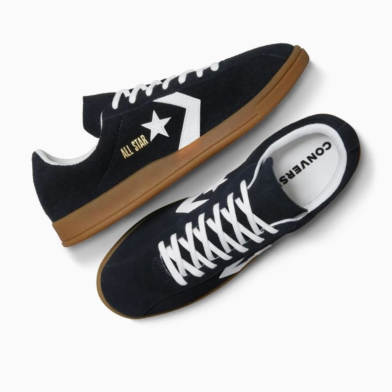 CONVERSE MENS CLASSIC TRAINER SUEDE LOW - BLACK / WHTIE / GUM
