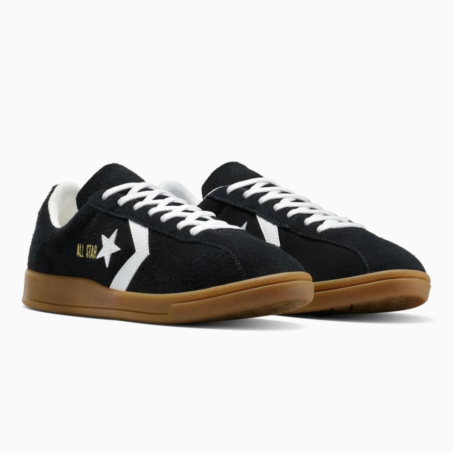 CONVERSE MENS CLASSIC TRAINER SUEDE LOW - BLACK / WHTIE / GUM