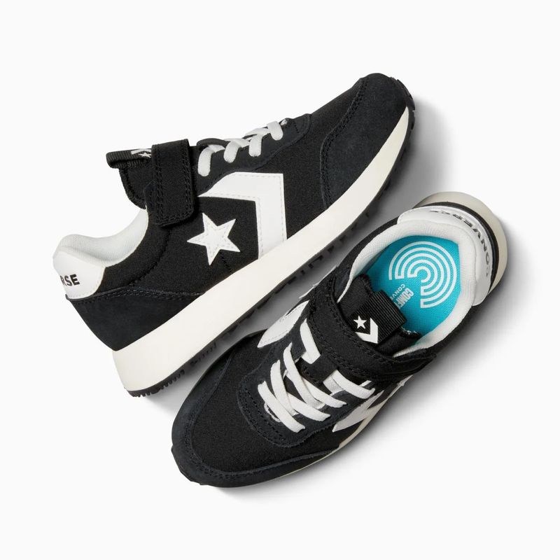 CONVERSE KID YOUTH OMEGA TRAINER LOW - BLACK/VINTAGE WHITE/EGRET
