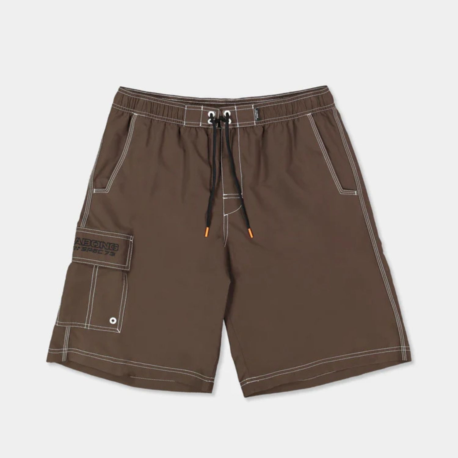 BILLABONG MENS THROW ON BOARDSHORTS - DARK BROWN