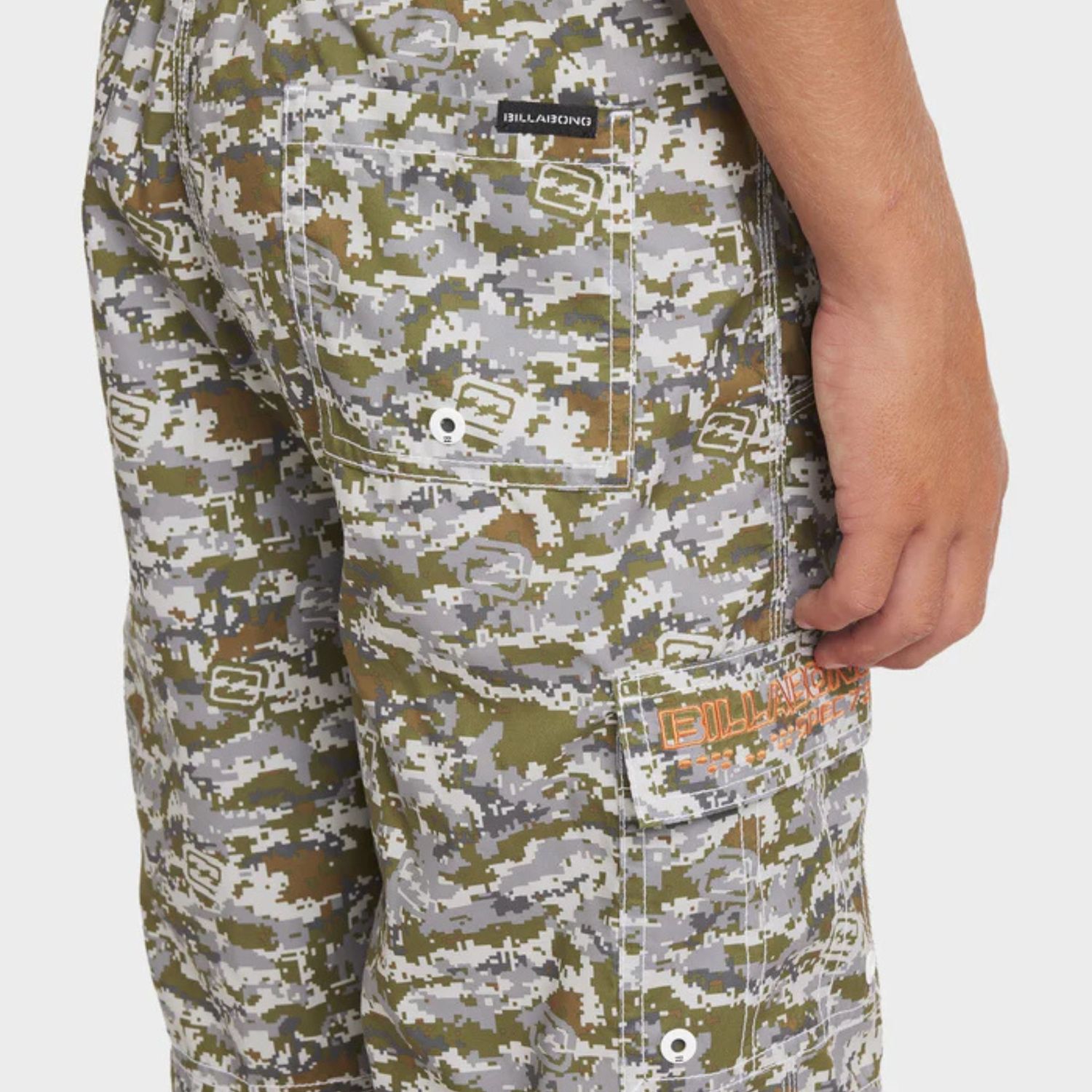BILLABONG BOYS THROW ON BOARDSHORTS - CAMO