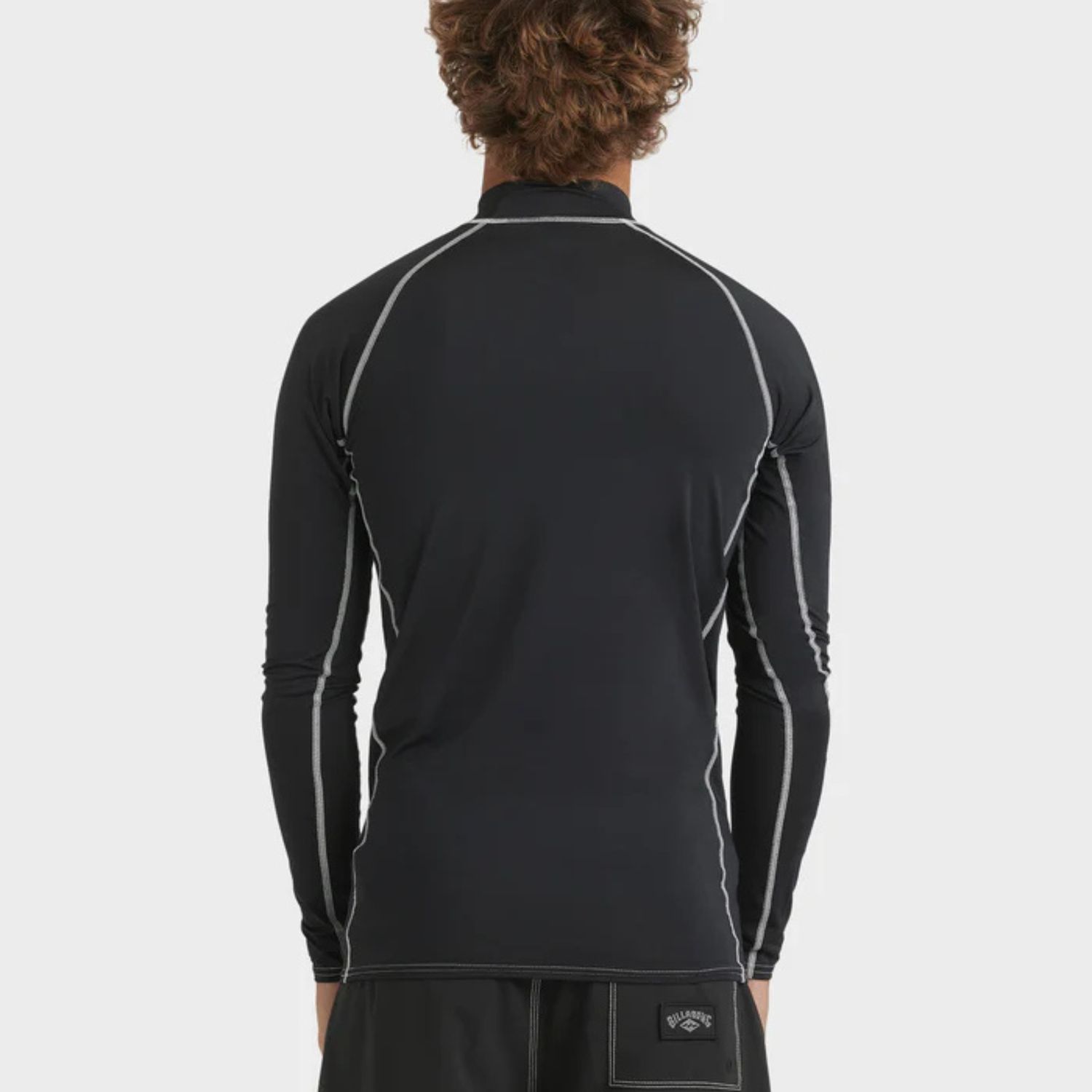 BILLABONG MENS JIMMY CONTRAST LS RASHVEST- BLACK