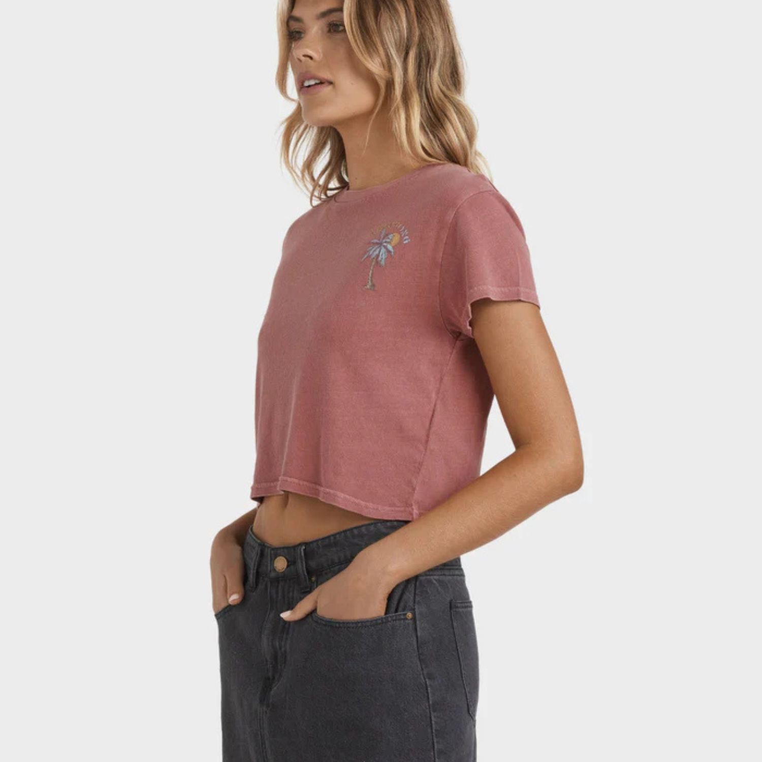 BILLABONG WOMENS PALMIN CAMP SS TEE