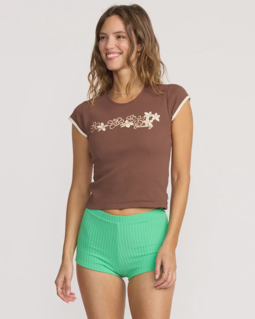 BILLABONG WOMENS JOSIE RINGER SS T-SHIRT