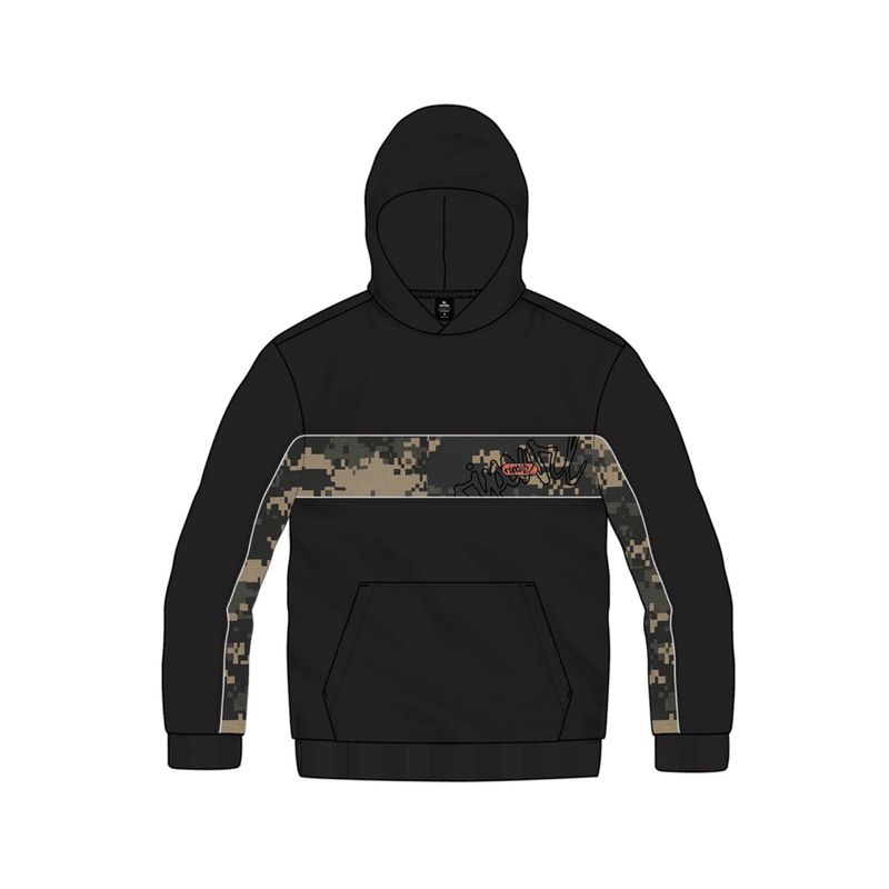 RIP CURL MENS PANEL BEATER HOOD - BLACK/CAMO