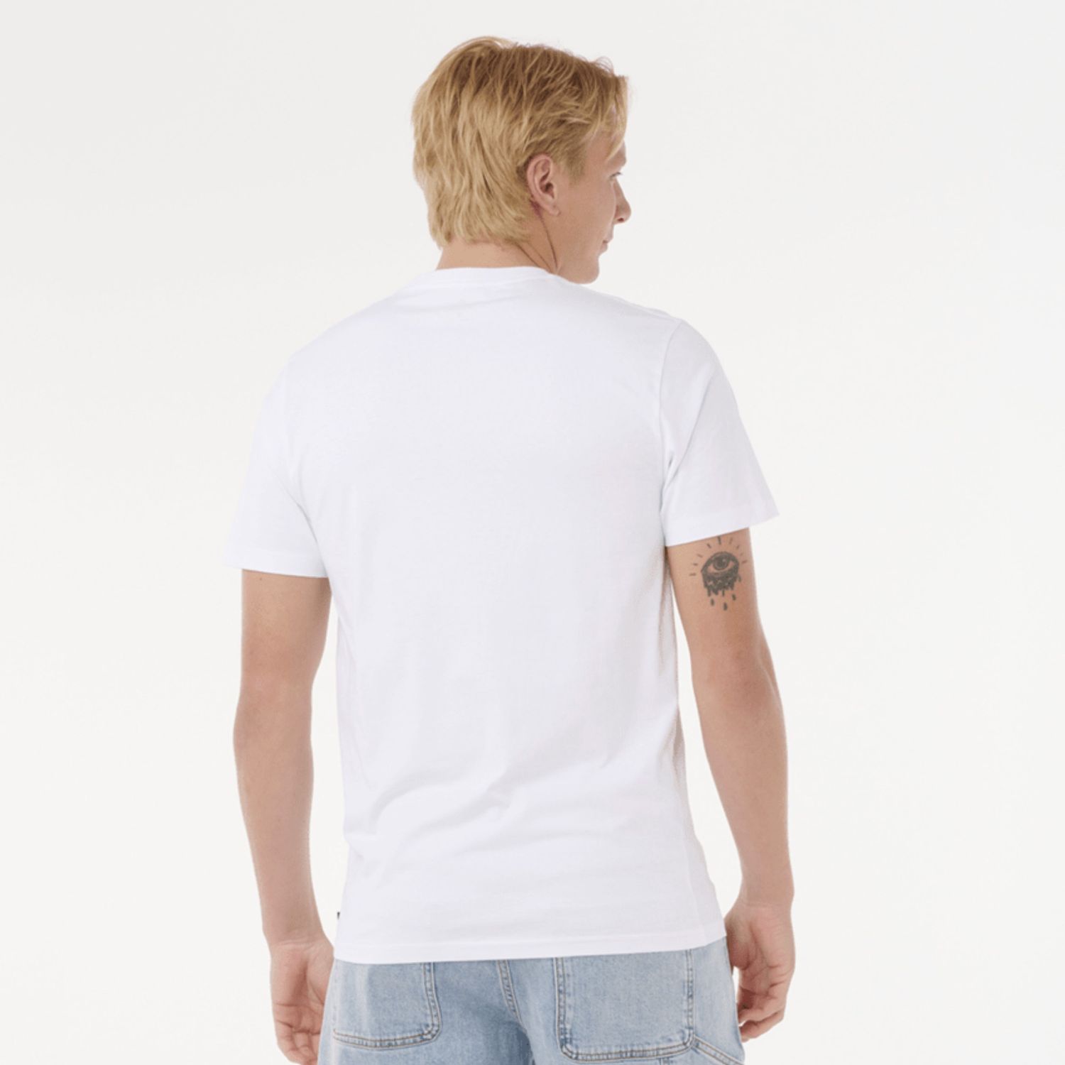 RIP CURL MENS BIG MUMMA ICON SS TEE  -  WHITE