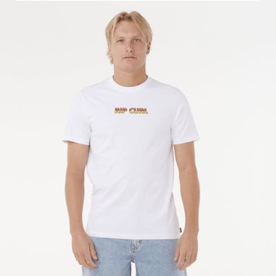 RIP CURL MENS BIG MUMMA ICON SS TEE  -  WHITE