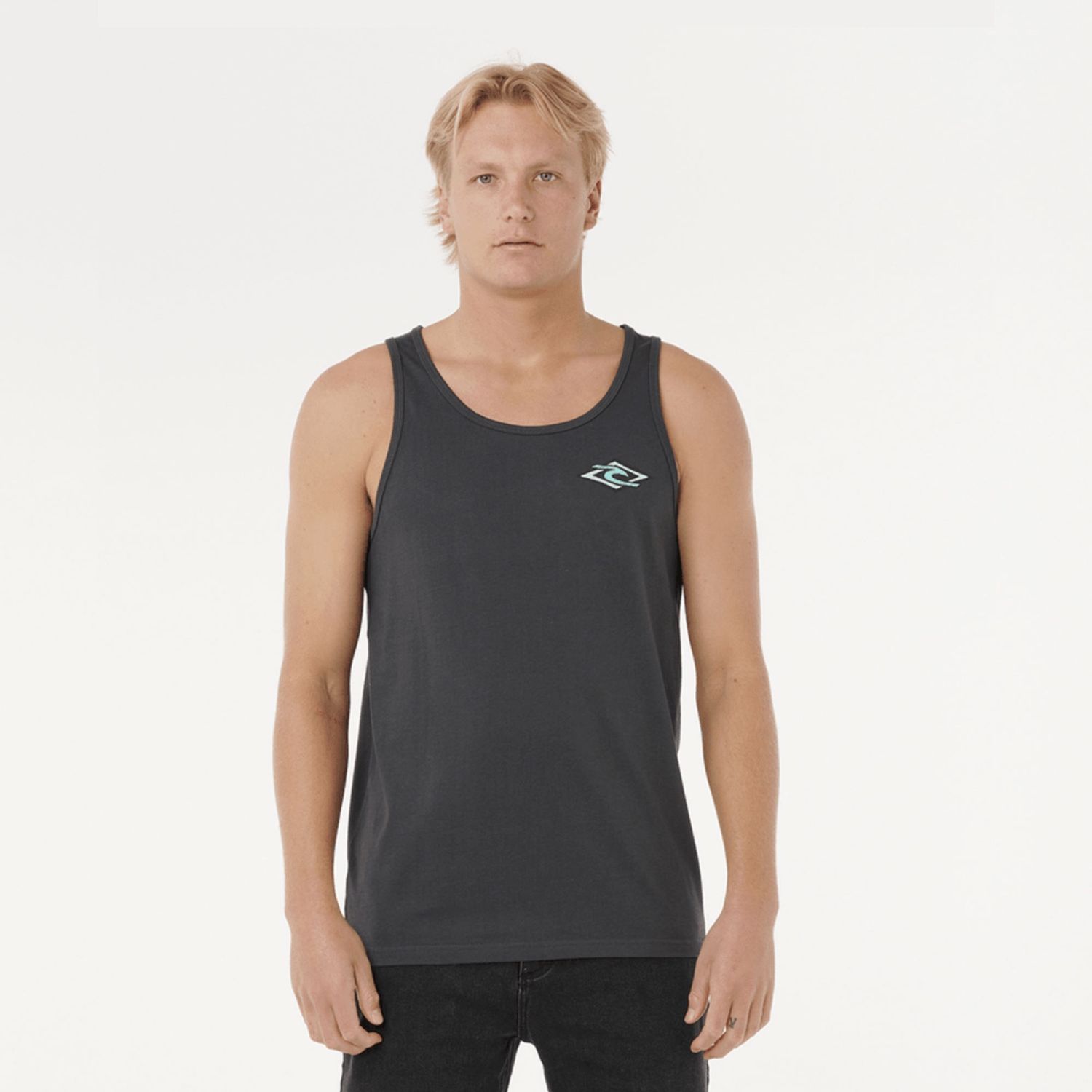 RIP CURL MENS LEGACY TANK  -  WASHED BLACK