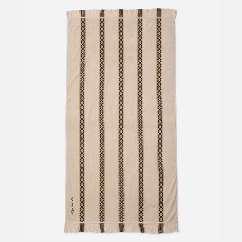 RIP CURL MENS CLASSIC SURF JACQUARD TOWEL - BONE