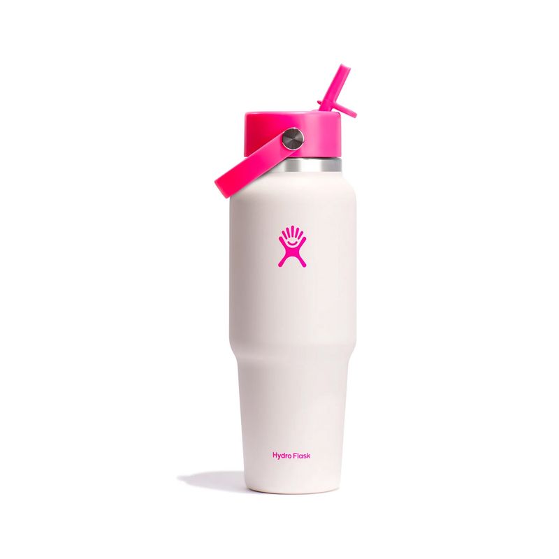 HYDRO FLASK 32oz FLEX TRAVEL BOTTLE - IVORY NEON PINK