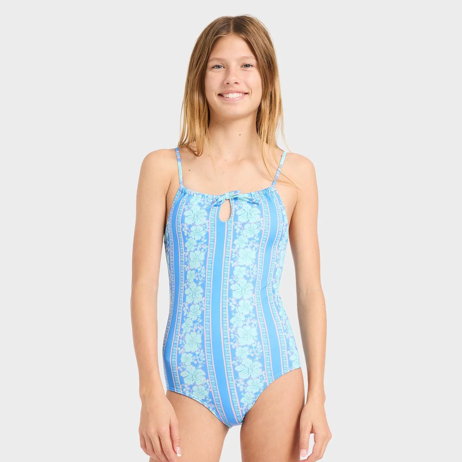 BILLABONG TEEN GIRLS HAPPY HIBISCUS ONE PIECE - MULTI