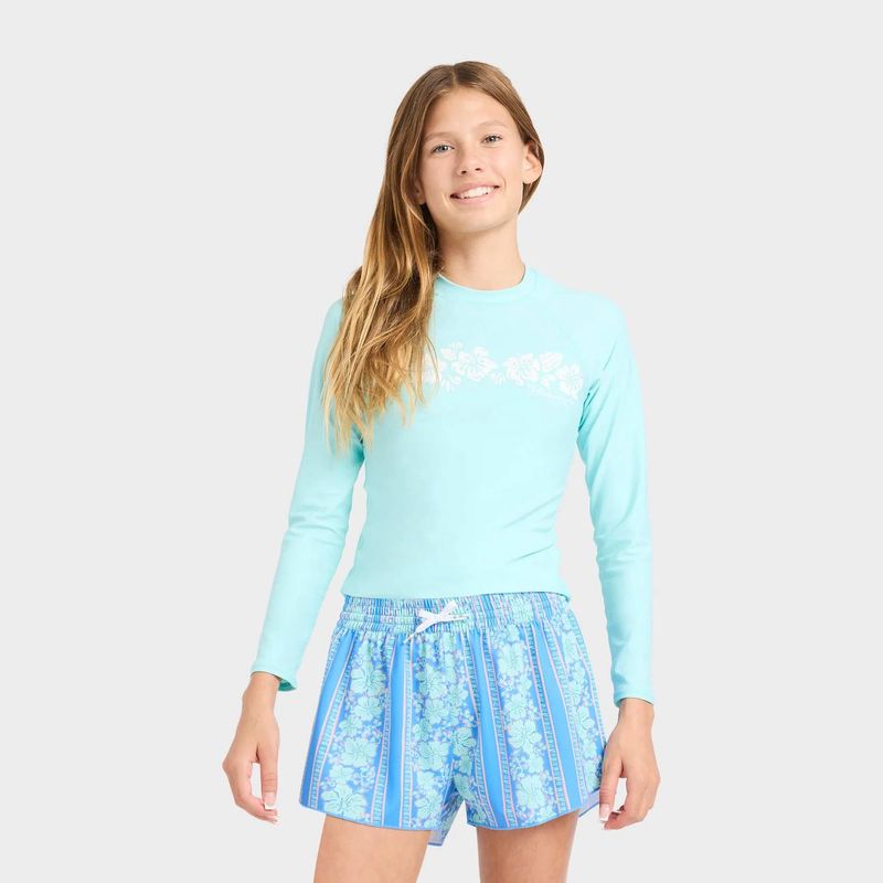 BILLABONG TEEN GIRLS HAPPY HIBISCUS SWIM VOLLEY - MULTI