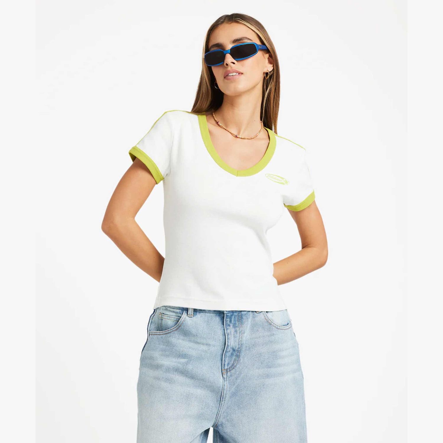 BILLABONG WOMENS BILLA CRUSH SS TEE - WHITE