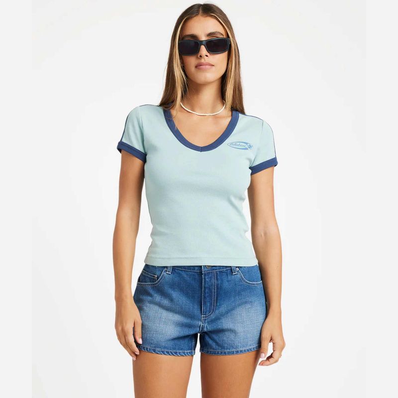 BILLABONG WOMENS BILLA CRUSH SS TEE - SEA FOG