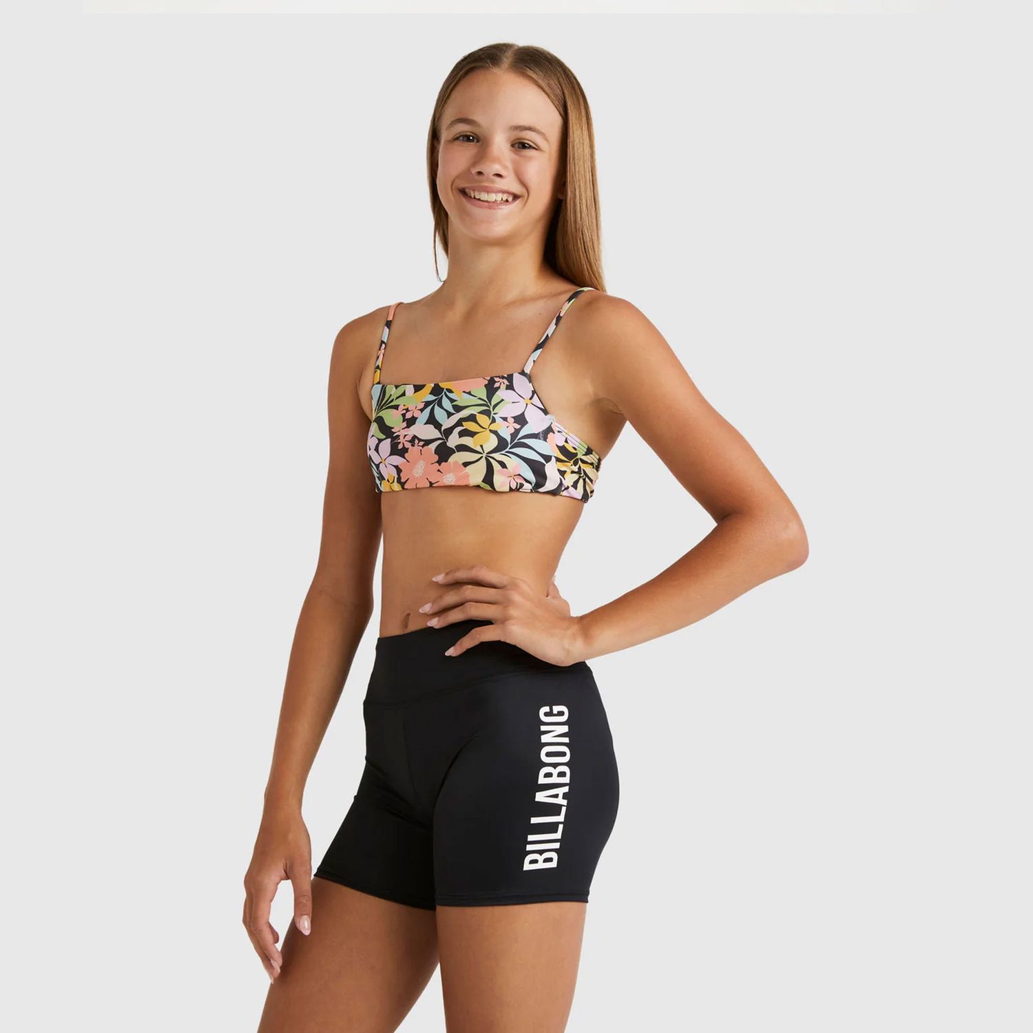 BILLABONG TEEN GIRLS HEAT WAVE SURF SHORT - BLACK