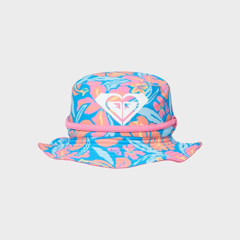 ROXY GIRLS NEW BOBBY HAT - MALIBU BLUE HIBISCUS HUGS