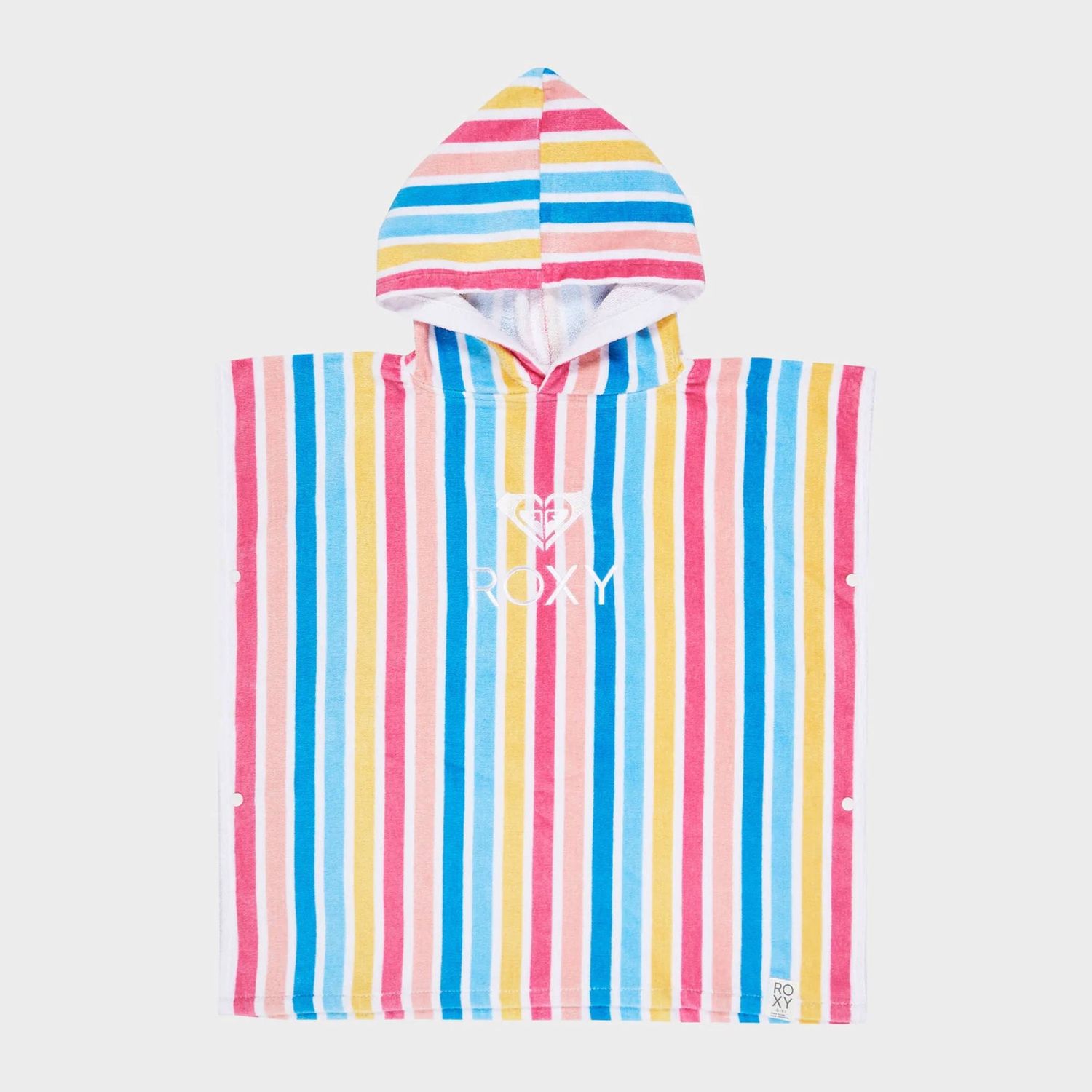 ROXY GIRLS STAY MAGICAL PRINTED TOWEL - BRIGHT WHITE HOLY STRIPE