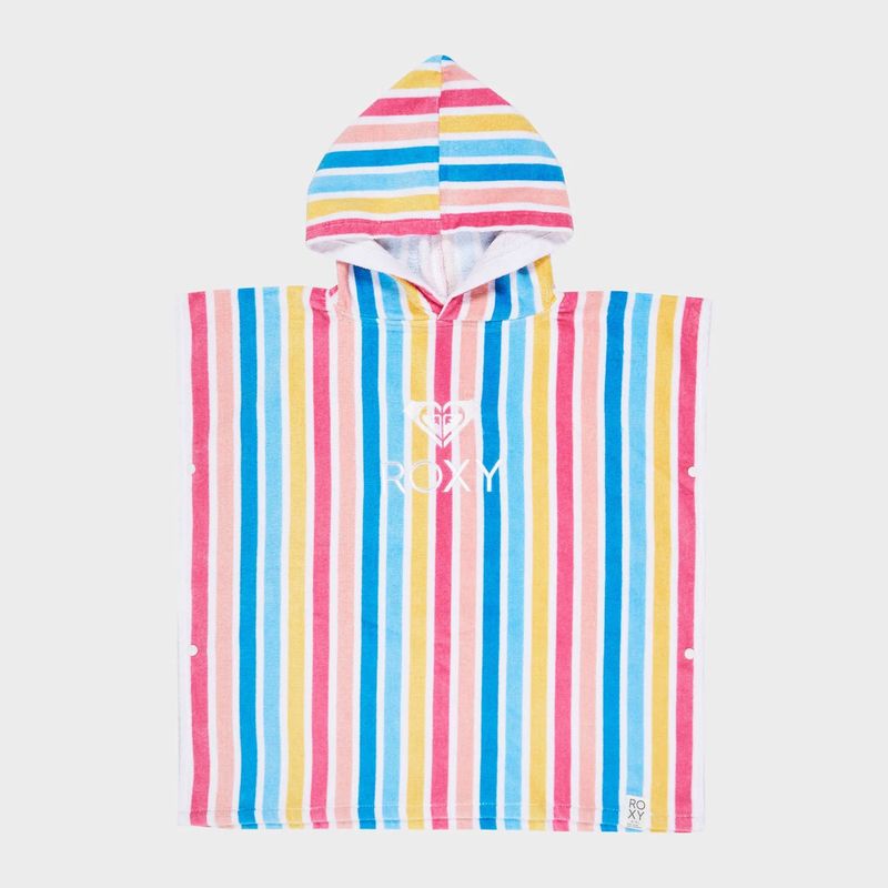 ROXY GIRLS STAY MAGICAL PRINTED TOWEL - BRIGHT WHITE HOLY STRIPE