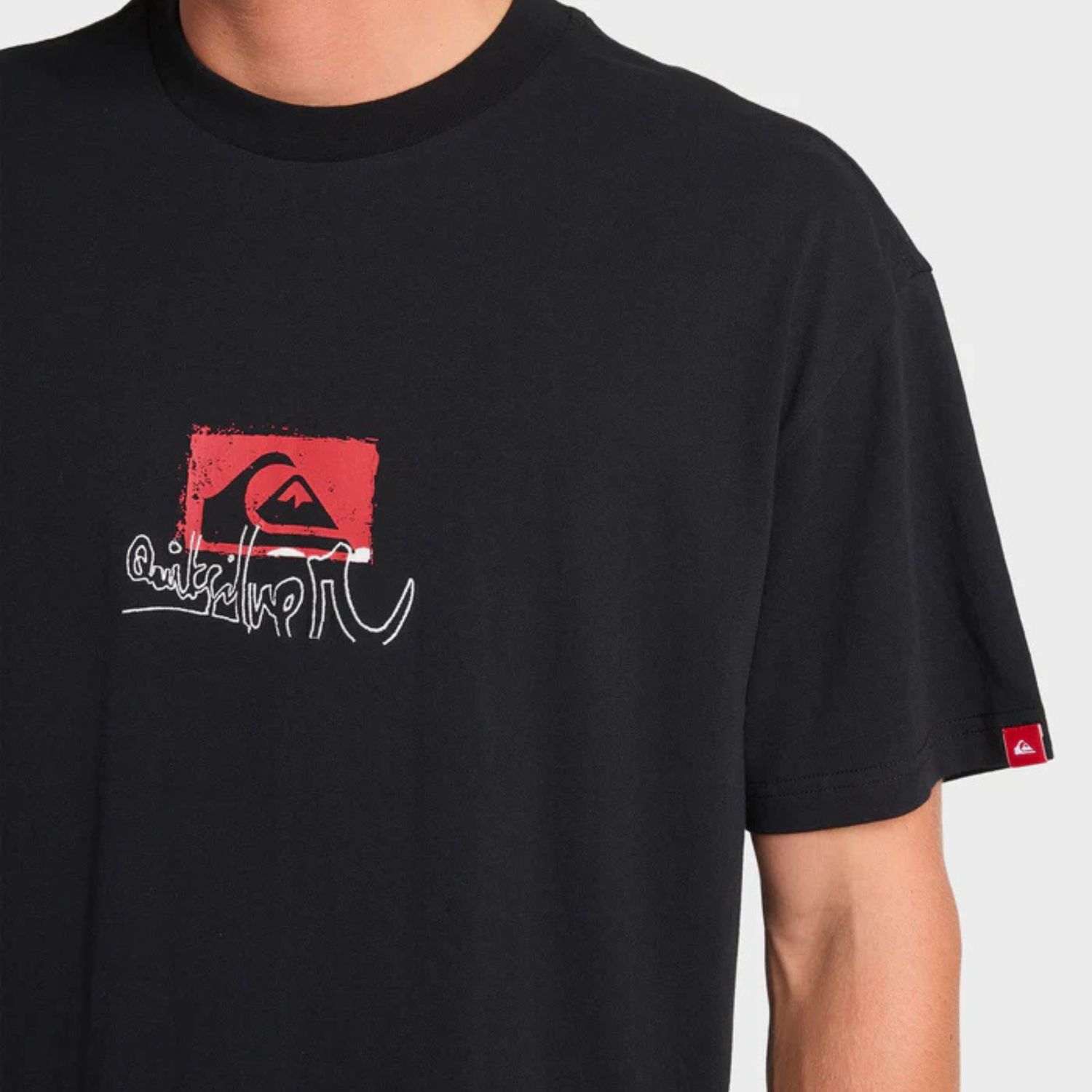 QUIKSILVER MENS  AFFECTED SS TEE - BLACK