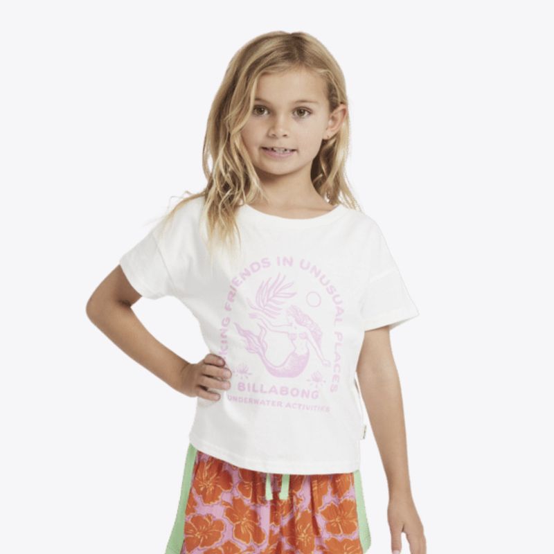 BILLABONG TODDLER GIRLS FRIENDS IN PLACES SS TEE - SALT CRYSTAL