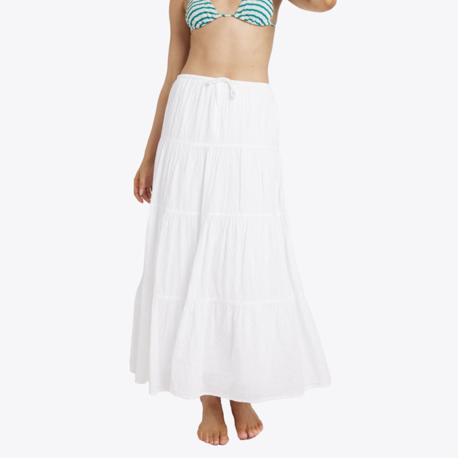 BILLABONG WOMENS HIGH TIDES MAXI SKIRT - WHITE