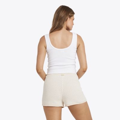 BILLABONG WOMENS SUN BUBBLE STRIPE SHORT - WHITECAP