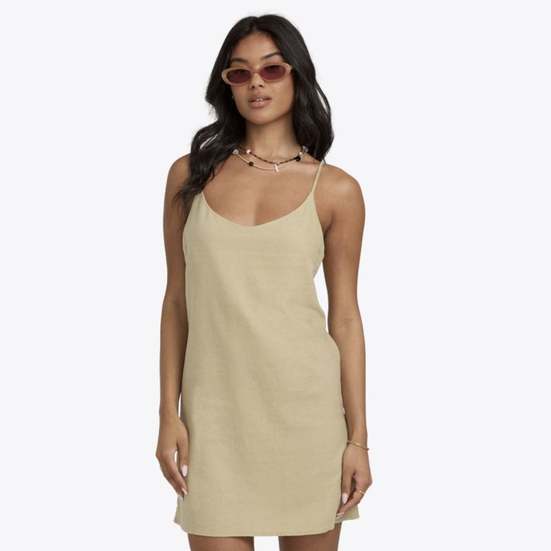 BILLABONG WOMENS SUMMER LOVE DRESS - GREEN ASH