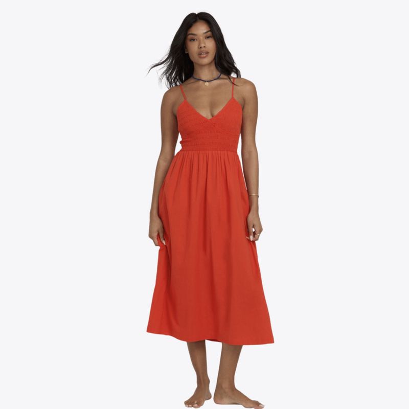 BILLABONG WOMENS SUCH A TRIP DRESS - RED ALOHA