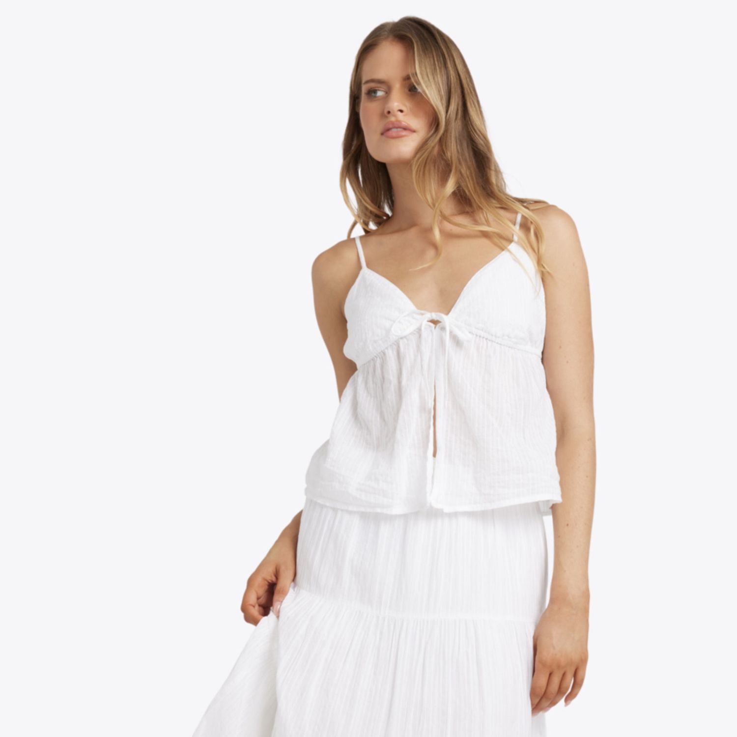 BILLABONG WOMENS HIGH TIDES CAMI TOP  - WHITE