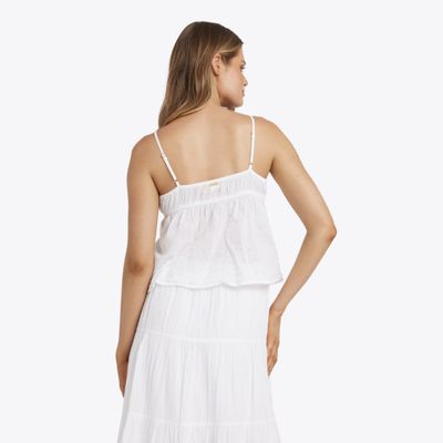 BILLABONG WOMENS HIGH TIDES CAMI TOP  - WHITE