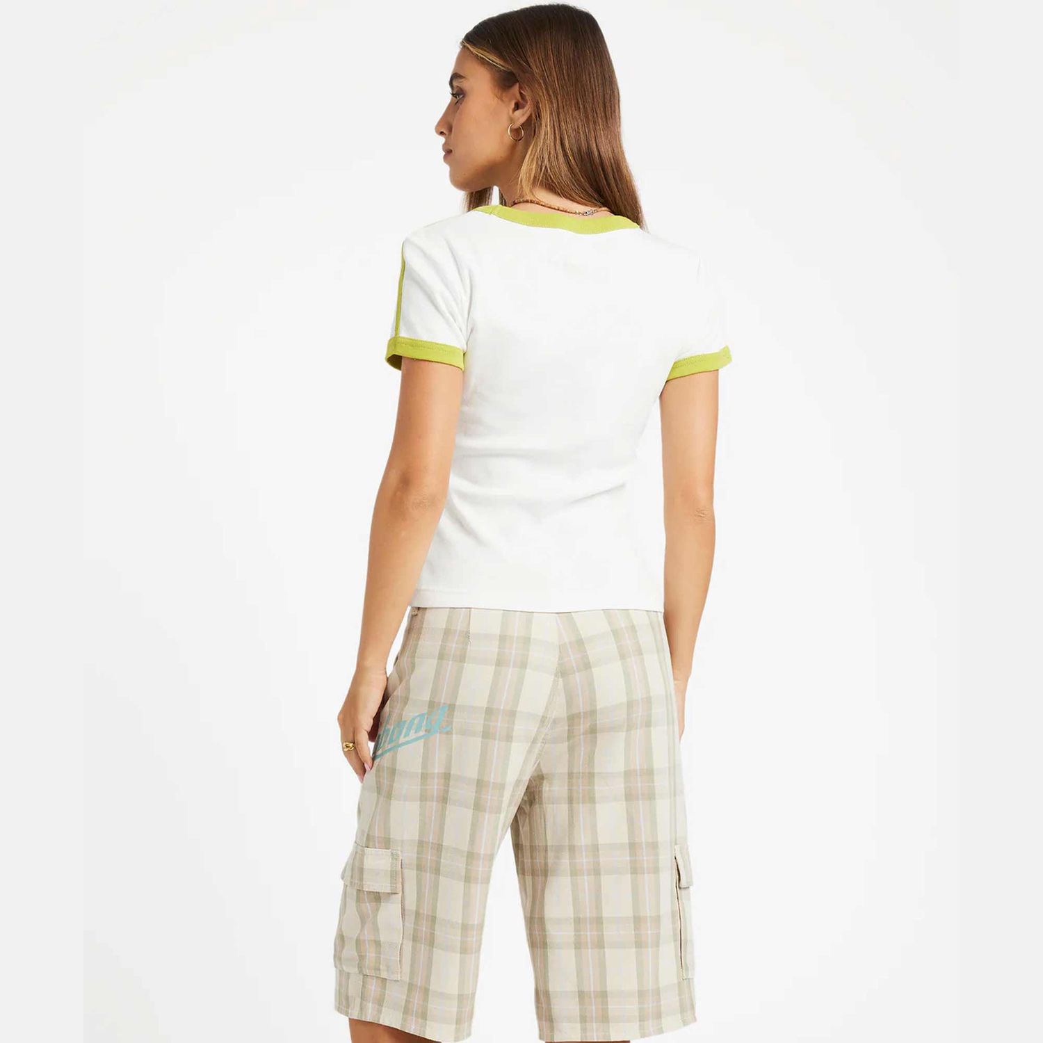 BILLABONG WOMENS NO DOUBT SHORT - GREEN ASH