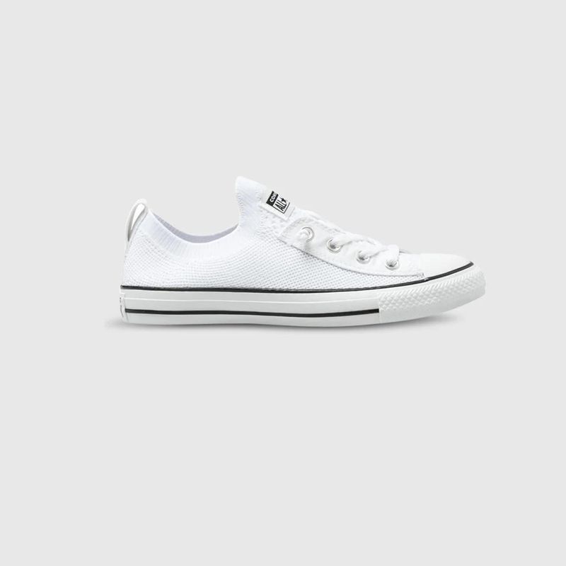 CONVERSE LADIES CHUCK TAYLOR ALL STAR SHORELINE KNIT SLIP - WHITE