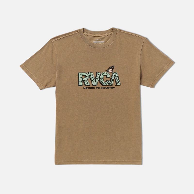 RVCA MENS BUTTERFLY FX SS TEE - COYOTE