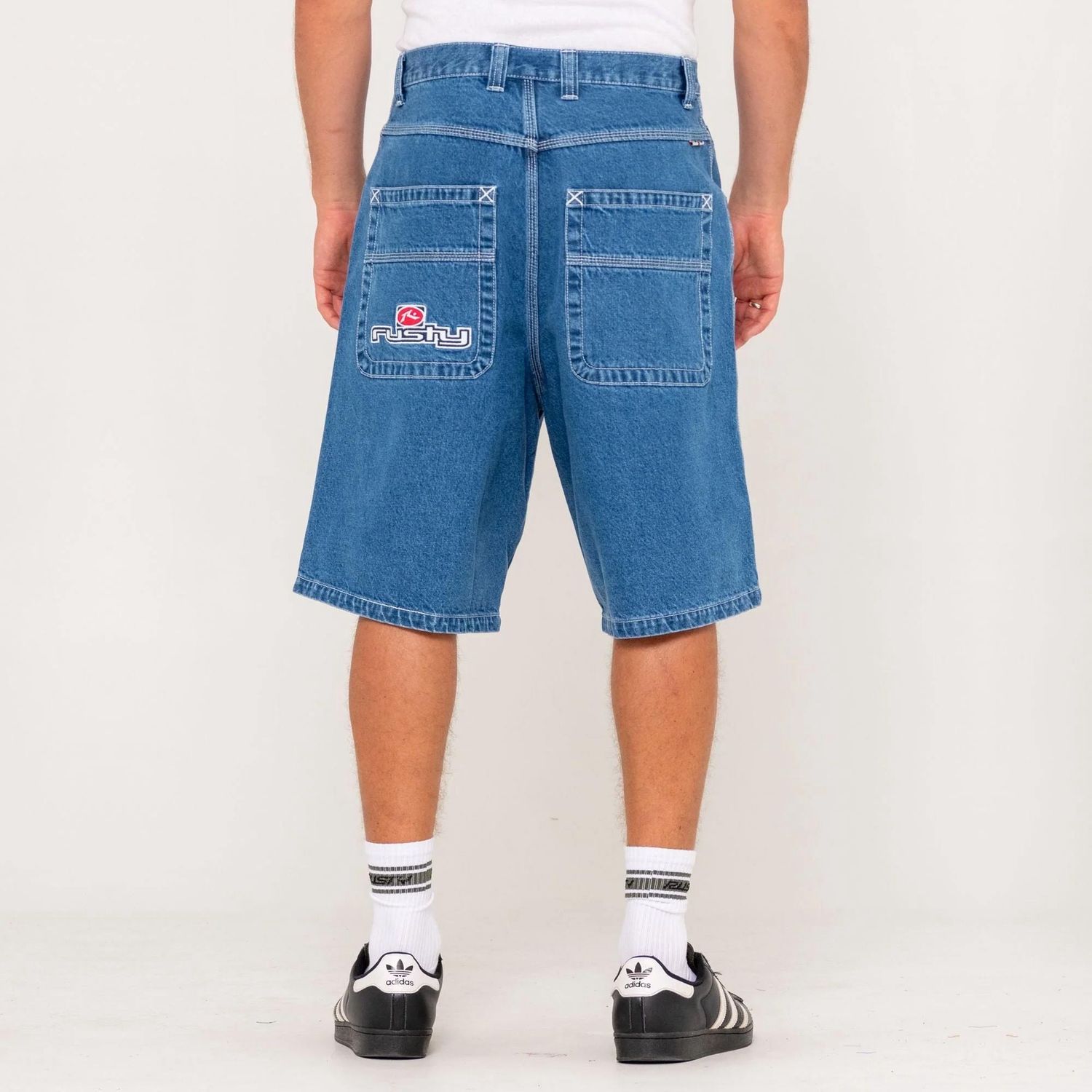 RUSTY MENS BOONTA DRAGGIN JORT - MIDDY BLUE