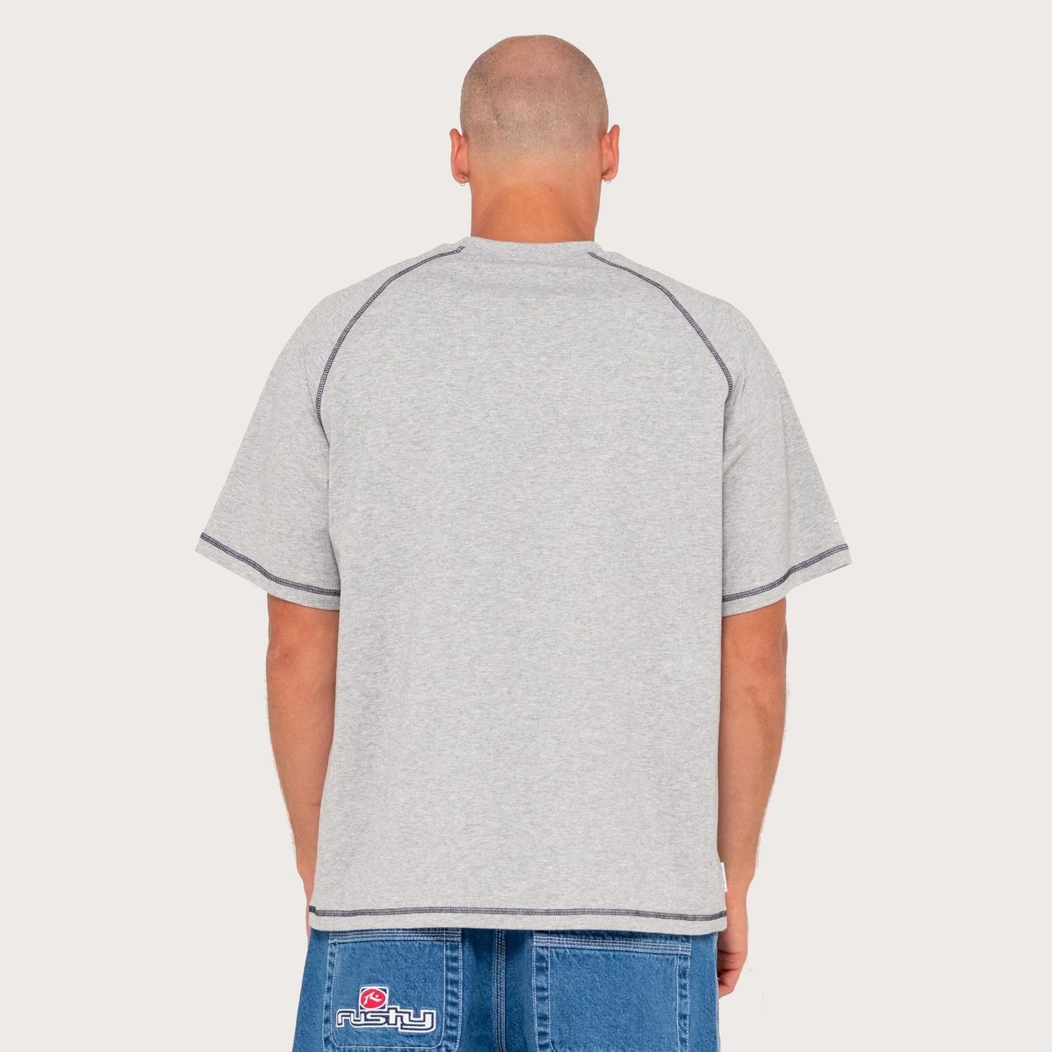 RUSTY MENS STONE COLD SS TEE - GREY MARLE