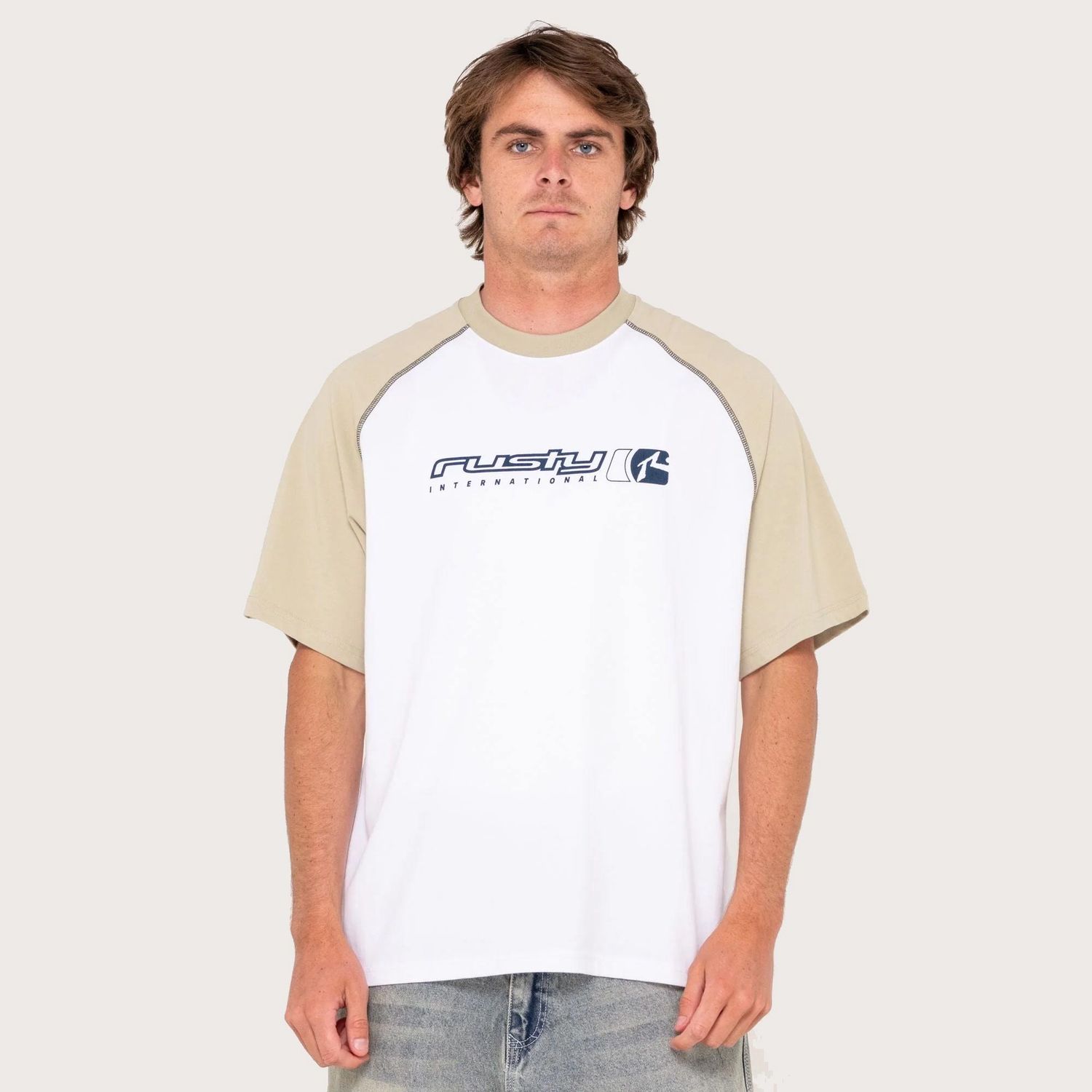 RUSTY MENS INCOGNITO SS TEE - WHITE
