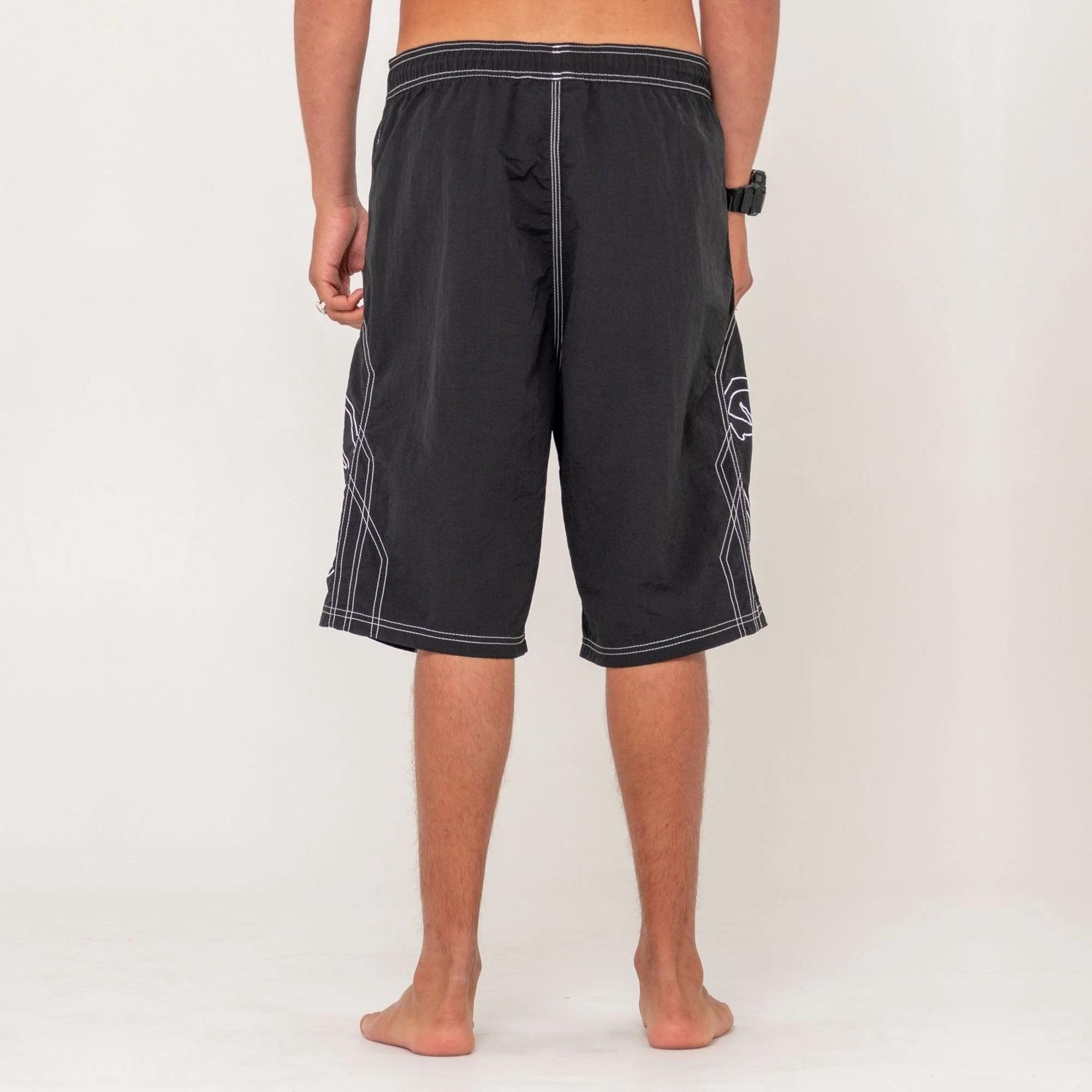 RUSTY MENS TOMBSTONES HYBRID WAIST BOARDSHORT - BLACK