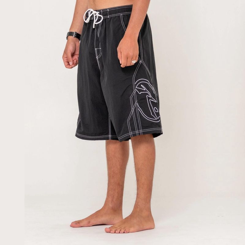 RUSTY MENS TOMBSTONES HYBRID WAIST BOARDSHORT - BLACK