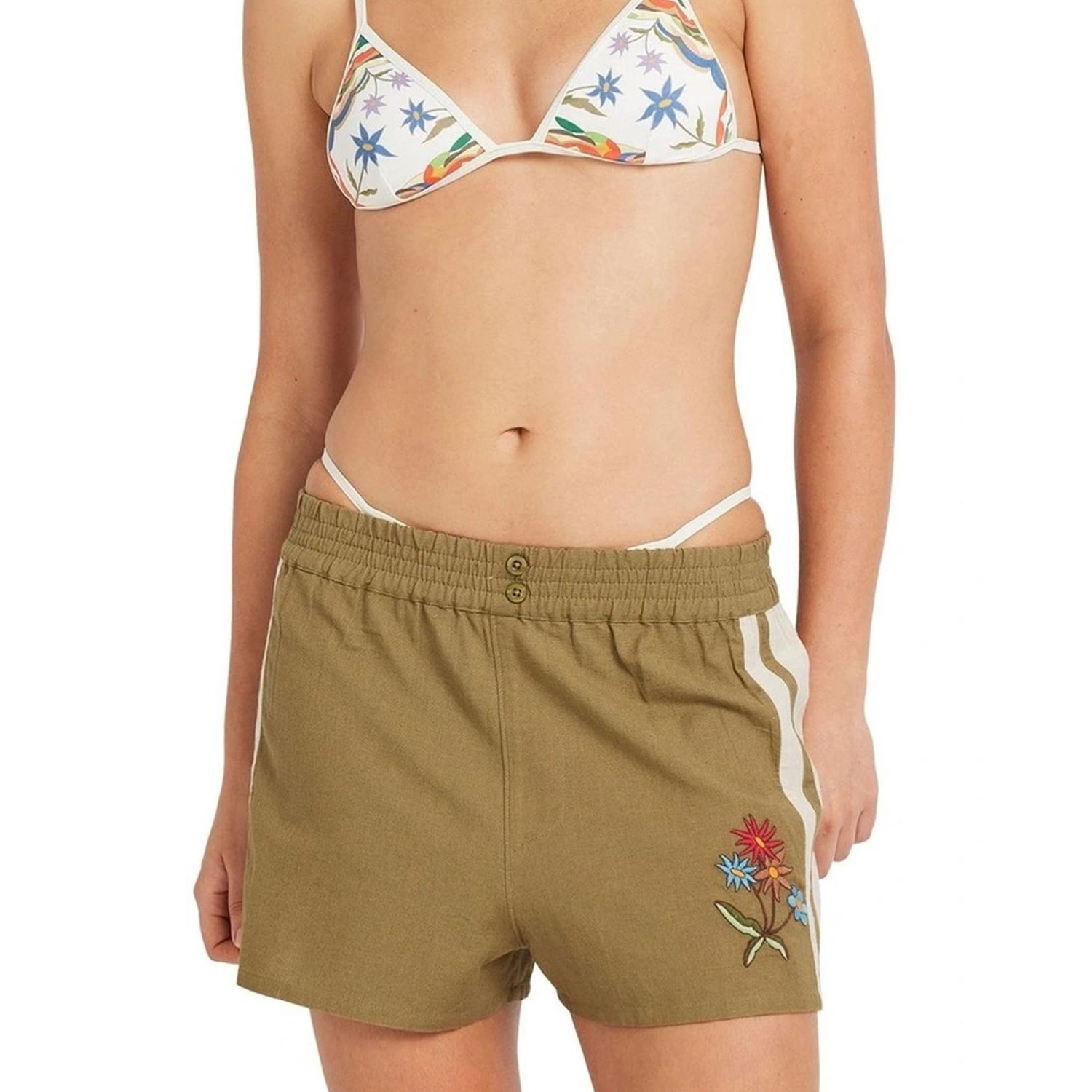 RVCA WOMENS MEL G SHORT - OLIVE