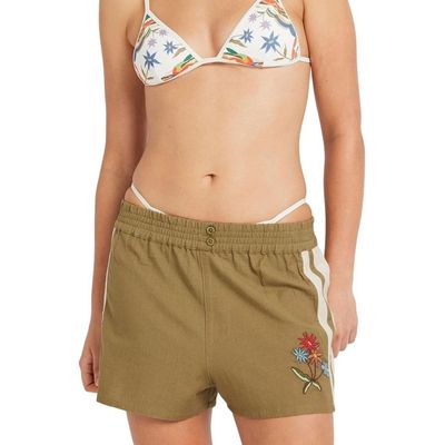 RVCA WOMENS MEL G SHORT - OLIVE