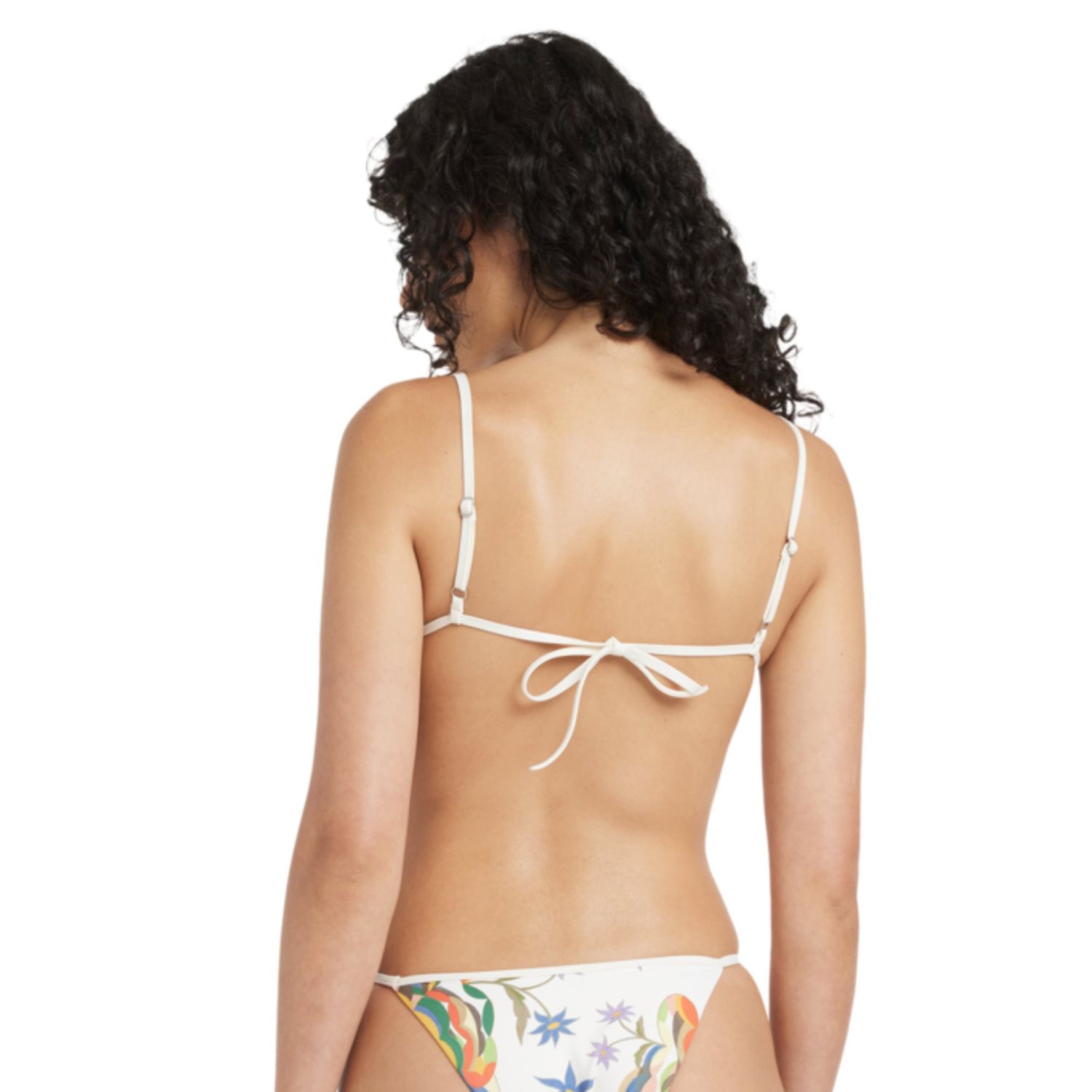 RVCA WOMENS MEL G MICRO TRIANGLE SWIM TOP - ANTIQUE WHITE