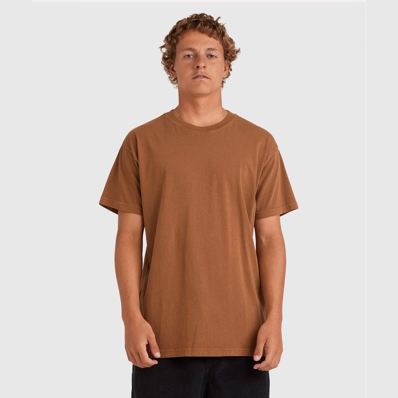 BILLABONG MENS PREMIUM WAVE WASH SS TEE - TOBACCO